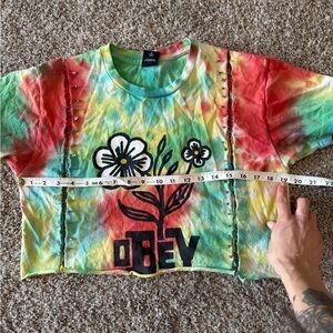 Obey Multicolor Tie-Dye Floral Tee